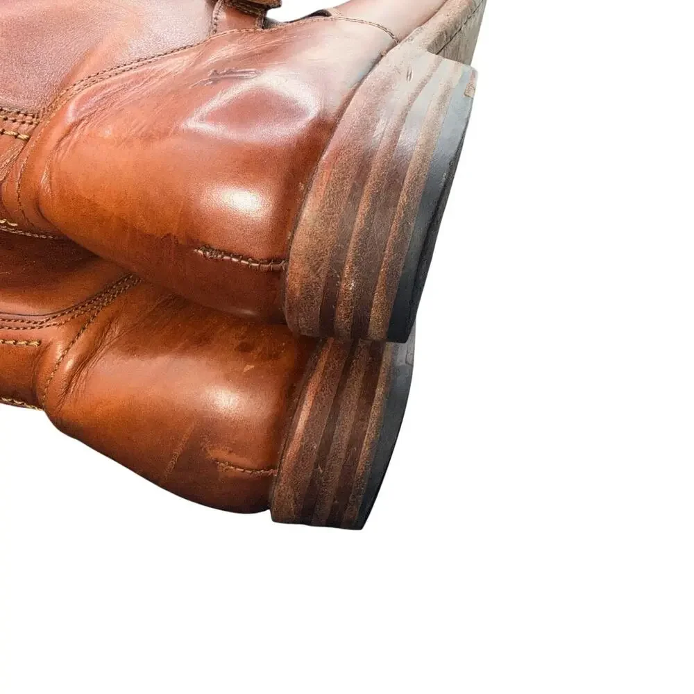 Frye Melissa Button 2 Tall Boots Cognac Leather Riding Boots 7M